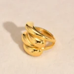 Bague Sculptée Maximaliste – Plaqué Or 18K